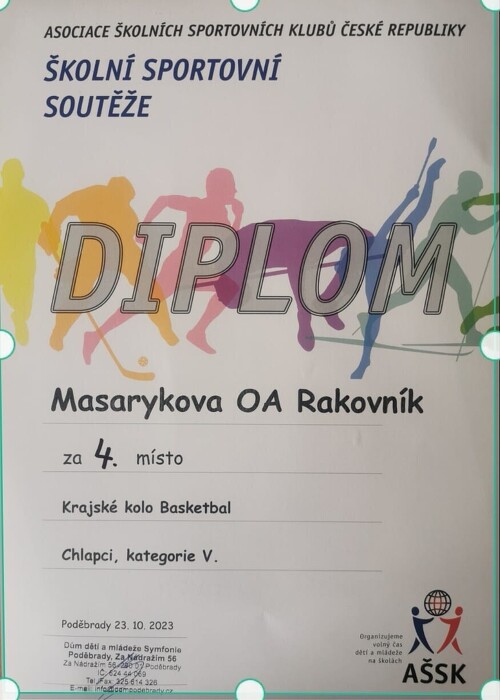 Basketbal SŠ - krajské kolo v Poděbradech